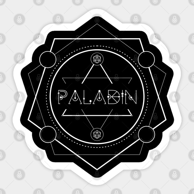 Paladin Character Class TRPG Tabletop RPG Gaming Addict Sticker by dungeonarmory